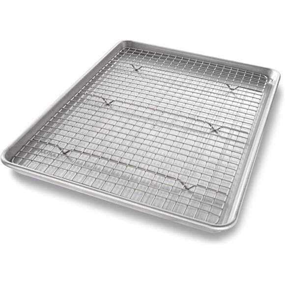 USA Pan Bakeware Half Sheet Baking Pan and Bakeable Nonstick and Cooling Rack - Picture 7 of 12
